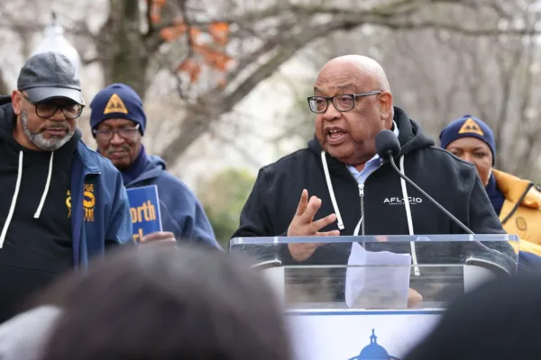 AFL-CIO Secretary-Treasurer Fred Redmond speaks at an event